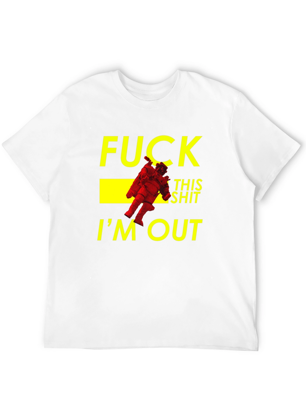 Funny Astronaut Im Out Black T-Shirt