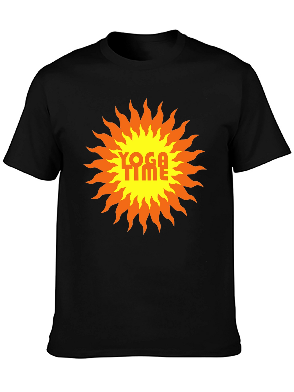 Yoga Time Graphic Tee - Sunburst Design