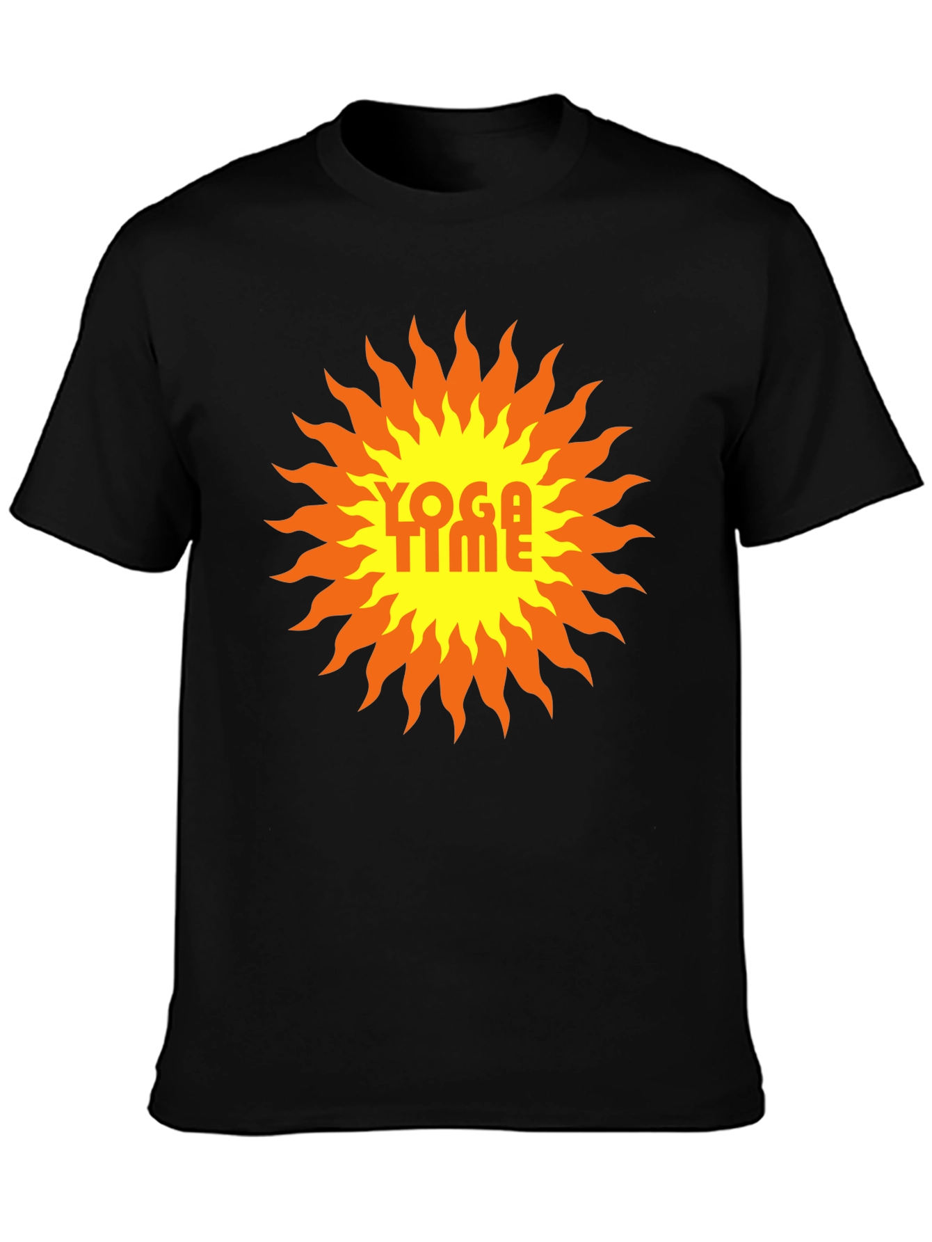 Yoga Time Graphic Tee - Sunburst Design