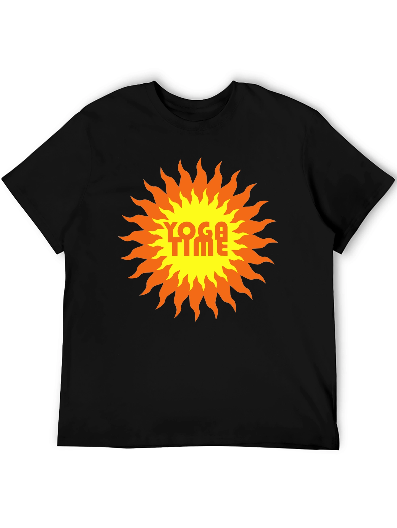 Yoga Time Graphic Tee - Sunburst Design