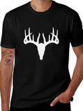 Buck Head Graphic Tee - Black Cotton Blend