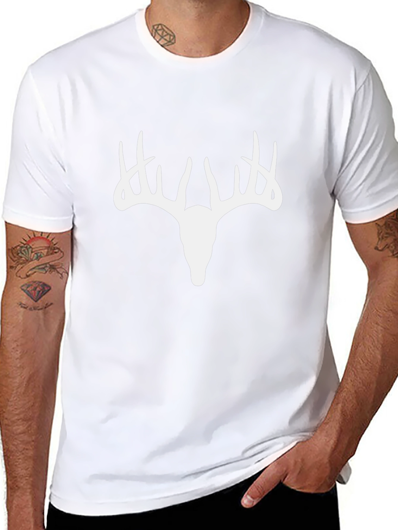 Buck Head Graphic Tee - Black Cotton Blend