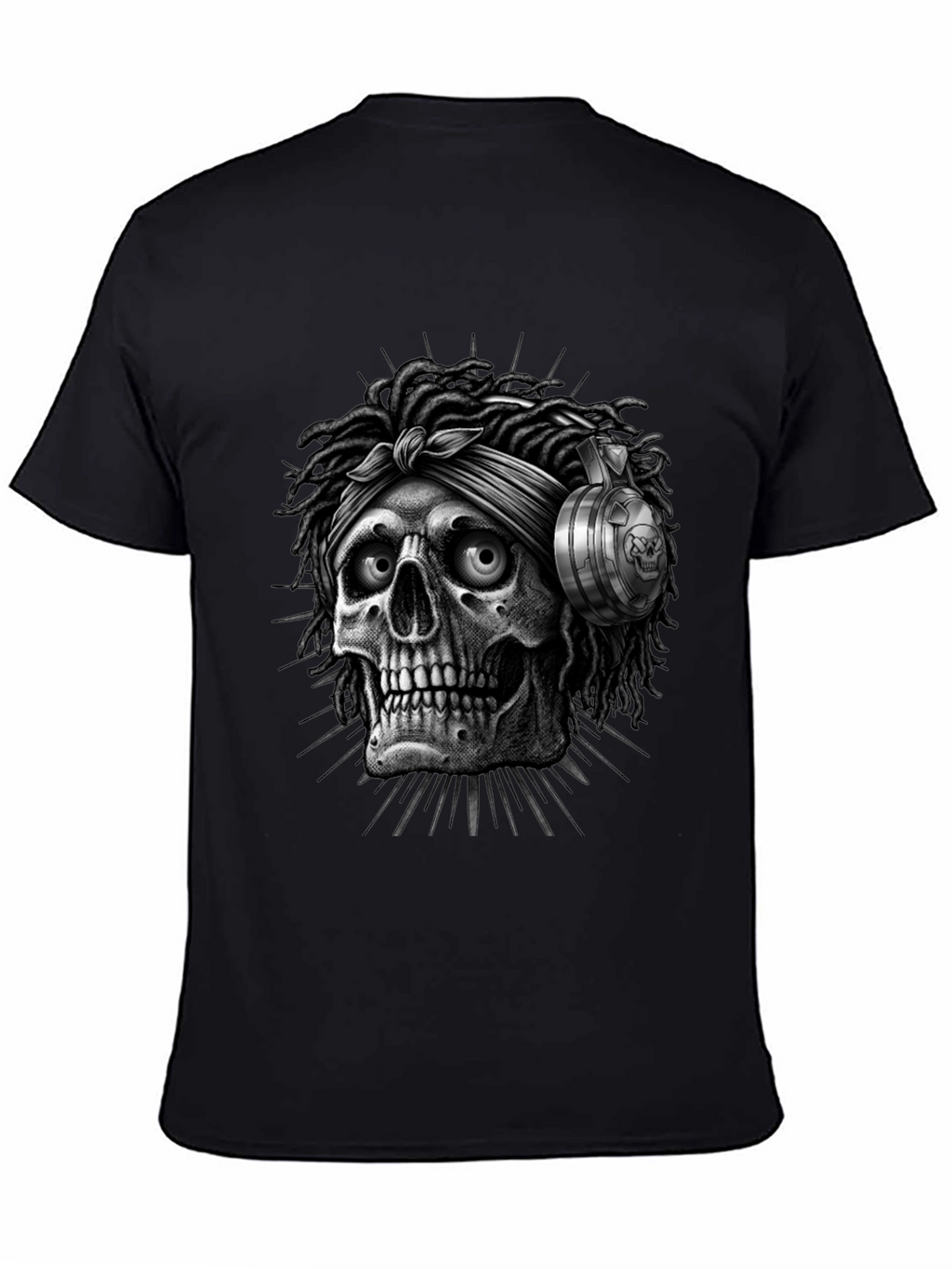 Skull with Dreadlocks Graphic Tee