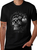 Skull with Dreadlocks Graphic Tee