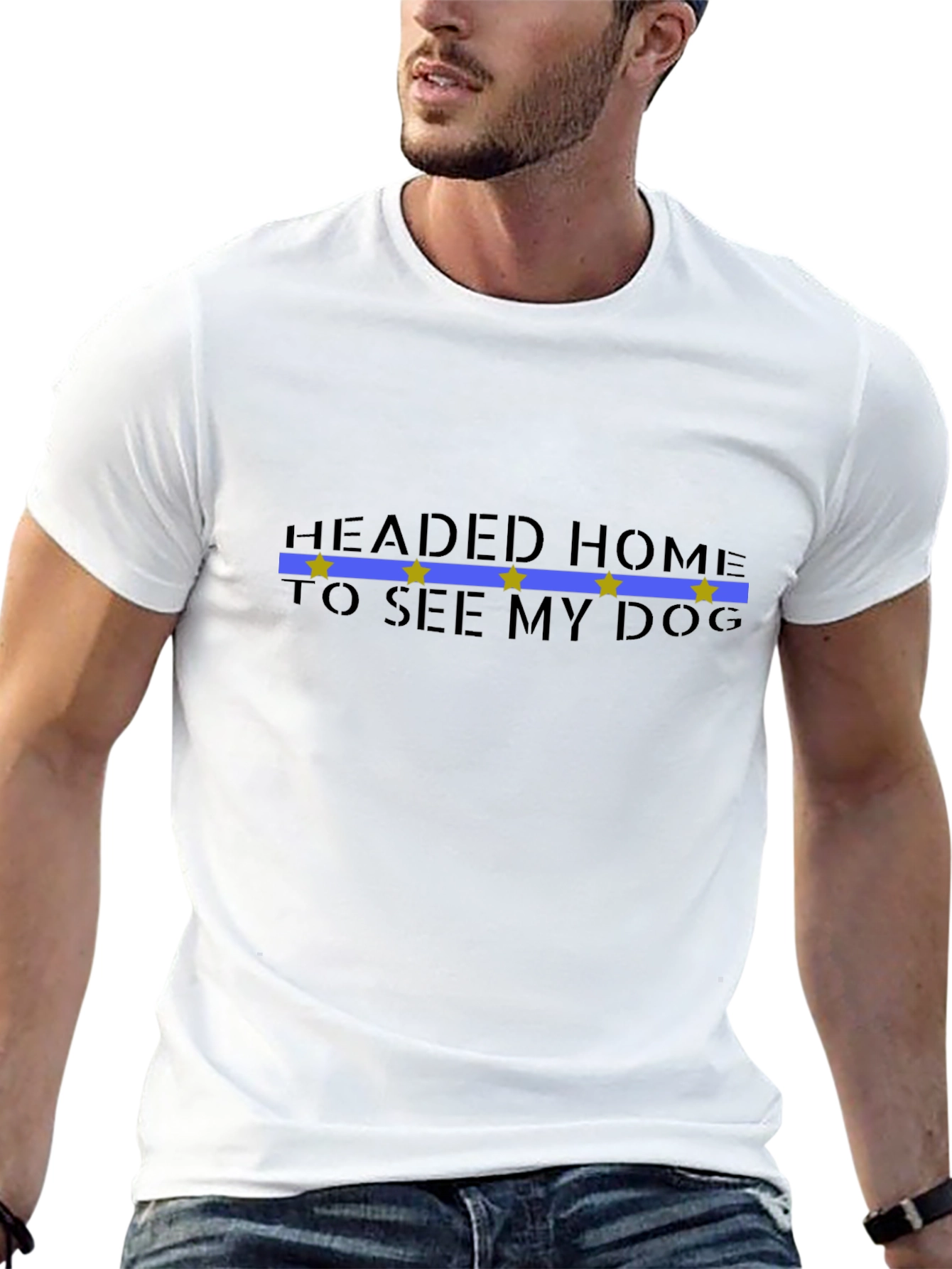 Headed Home To See My Dog Black T-Shirt