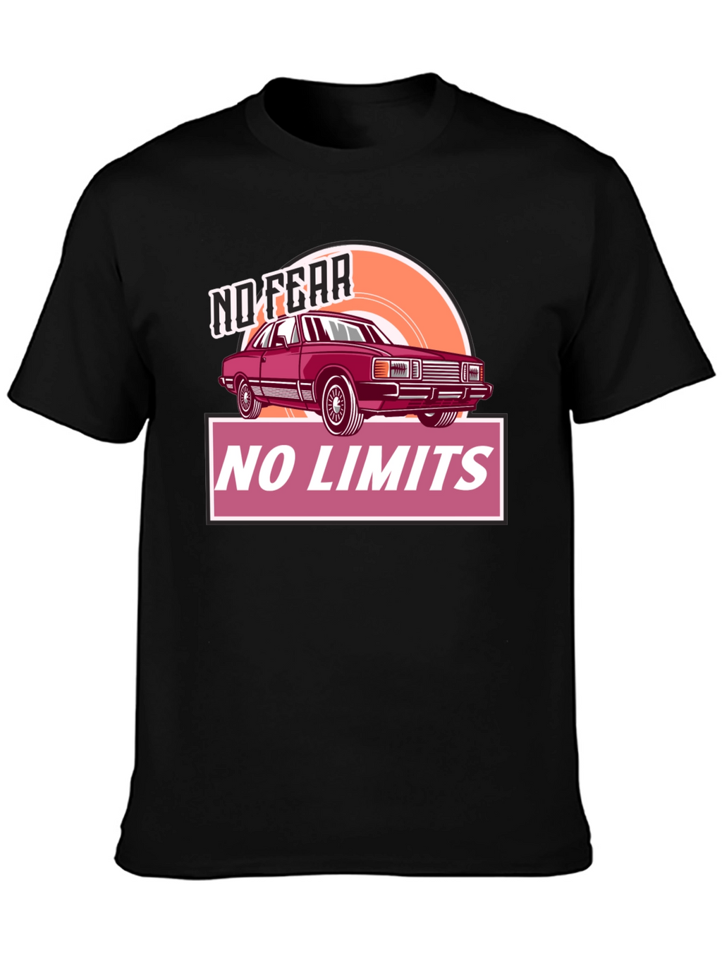 No Fear No Limits Car Graphic T-Shirt