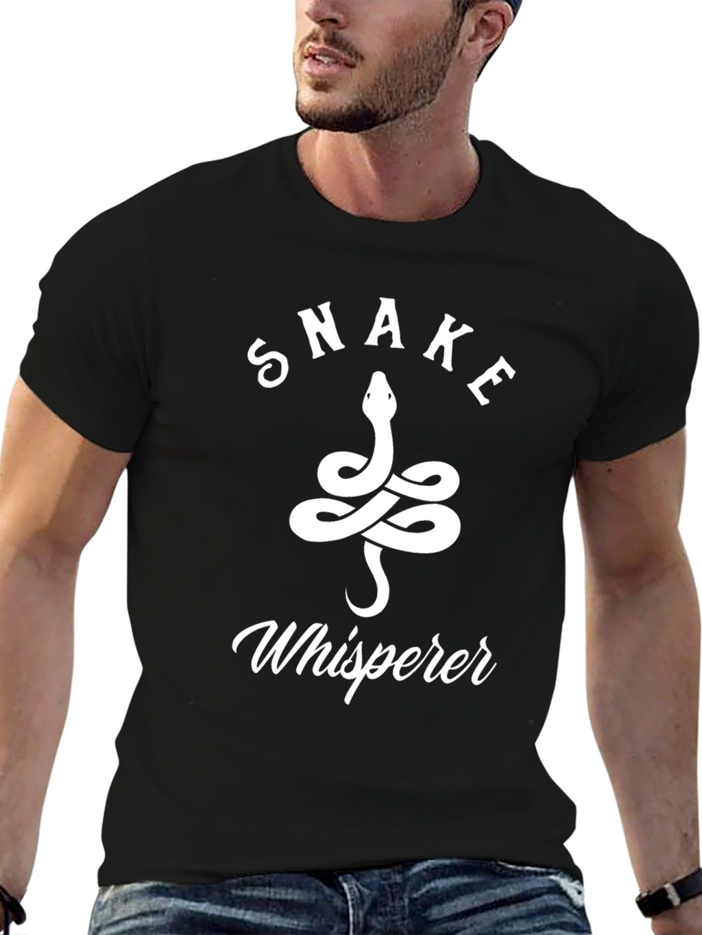 Snake Whisperer Graphic T-Shirt - Black