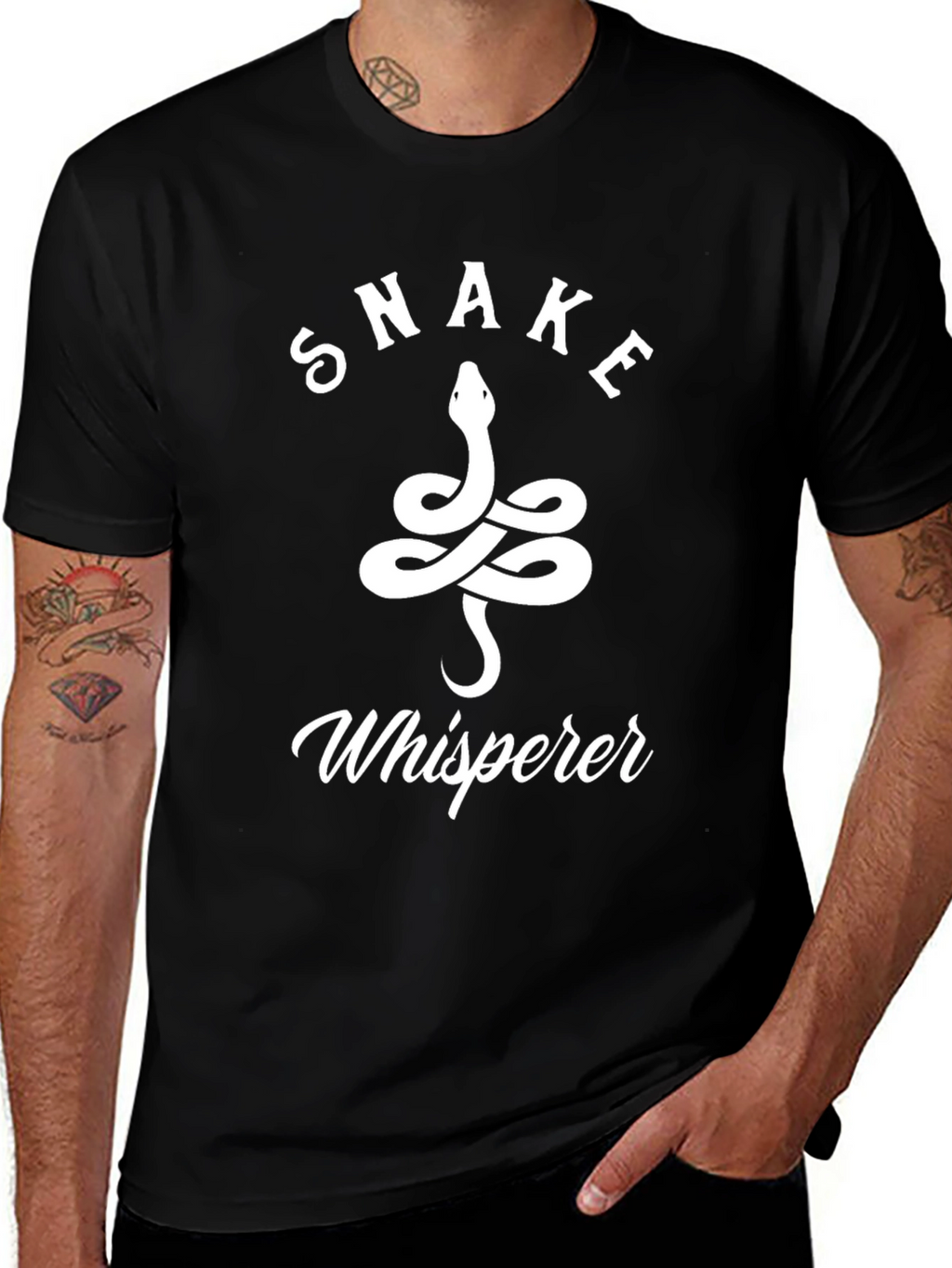 Snake Whisperer Graphic T-Shirt - Black