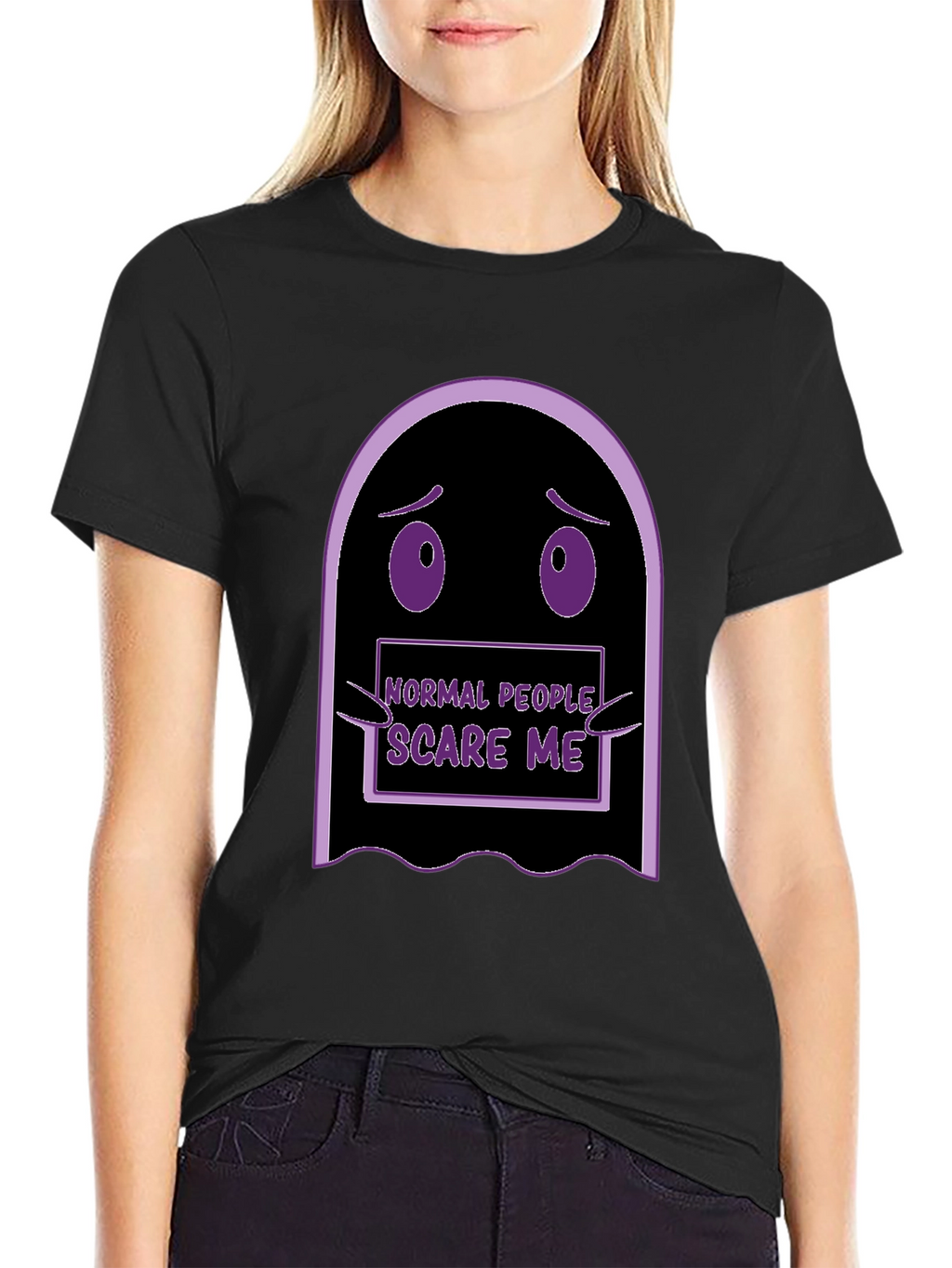 Normal People Scare Me Funny Ghost T-Shirt