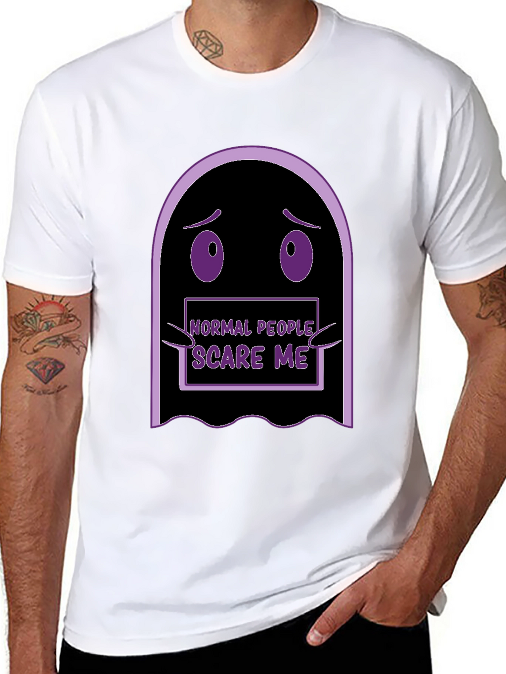 Normal People Scare Me Funny Ghost T-Shirt