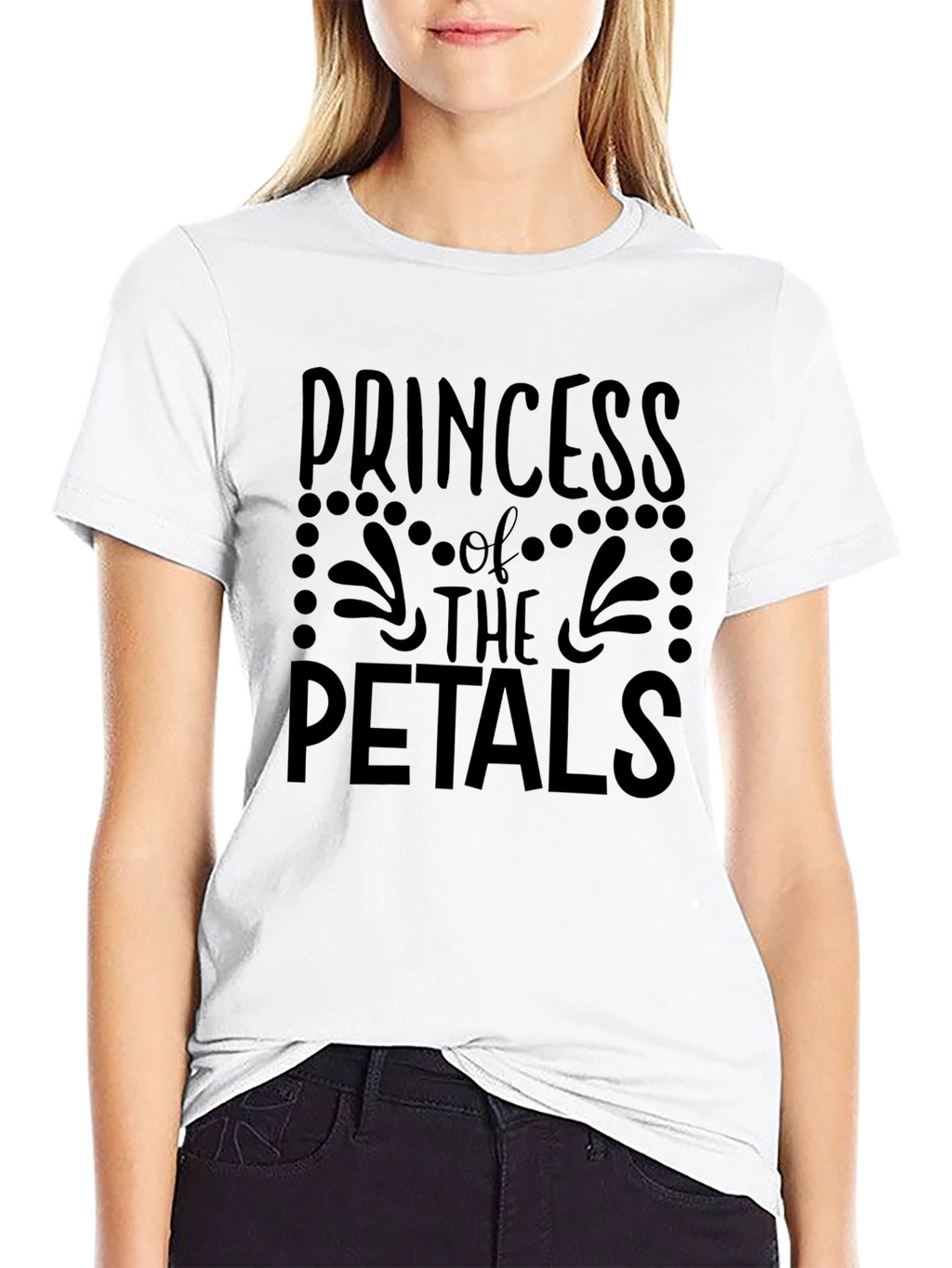 Princess of the Petals Graphic Tee - Black