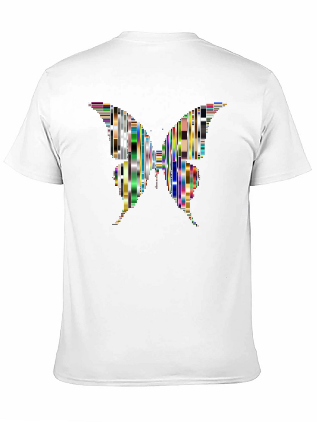 Abstract Butterfly Graphic Black T-Shirt
