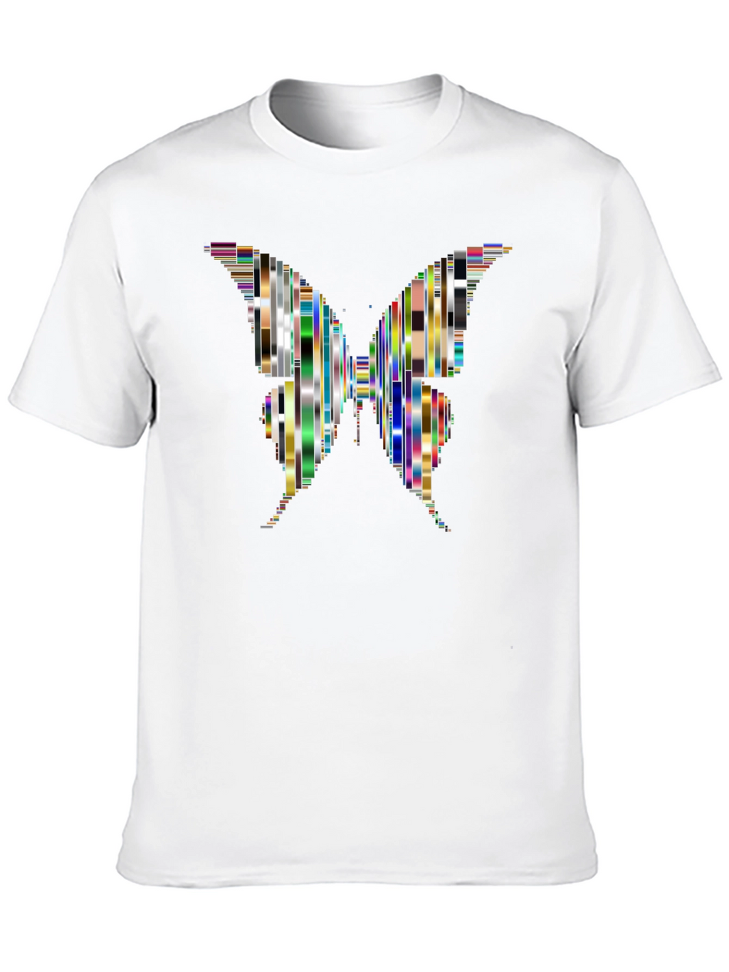 Abstract Butterfly Graphic Black T-Shirt