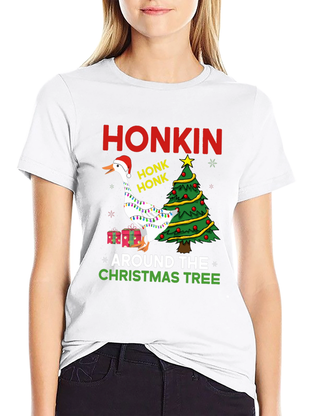 Honkin Around the Christmas Tree T-Shirt