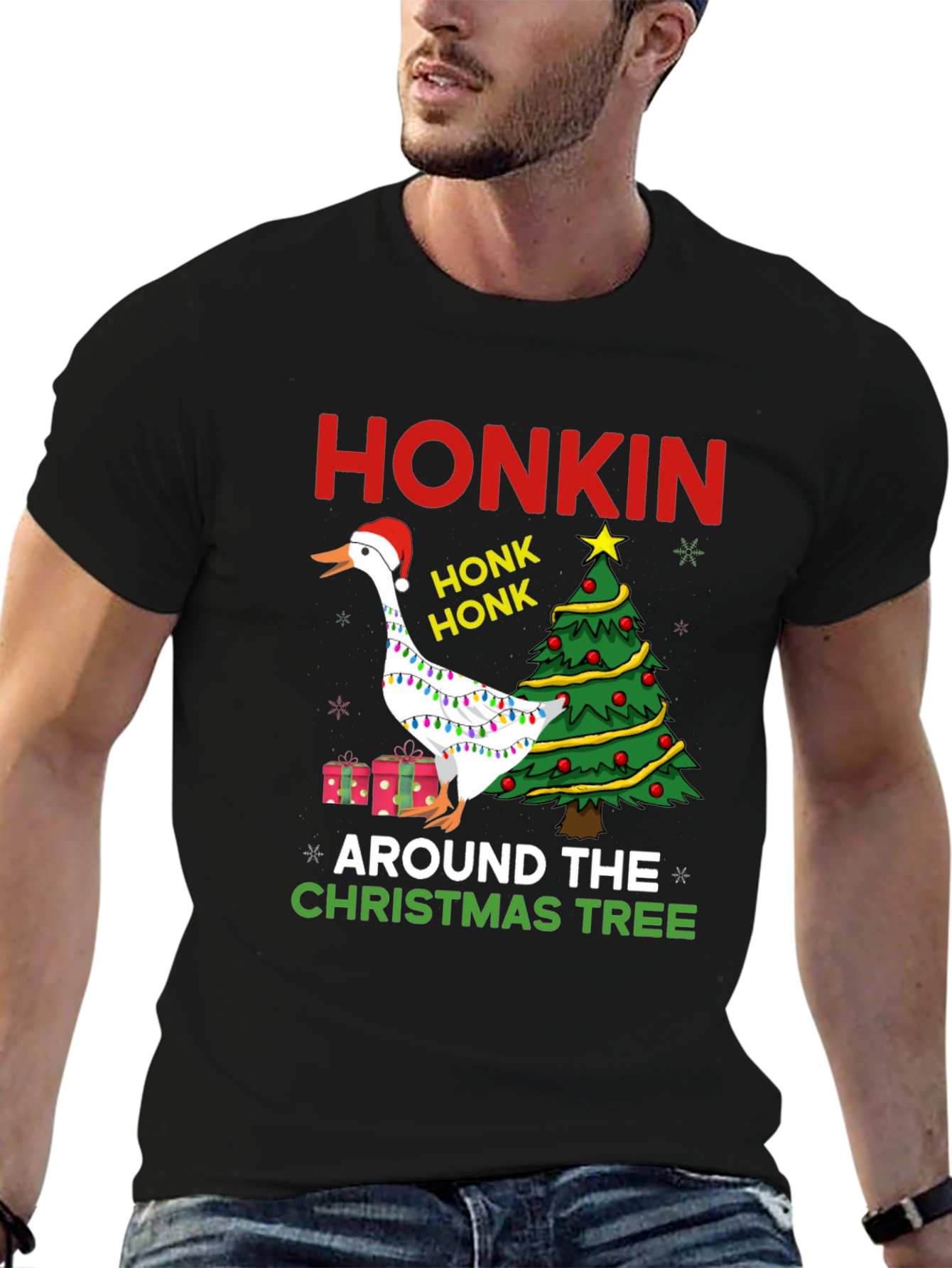 Honkin Around the Christmas Tree T-Shirt