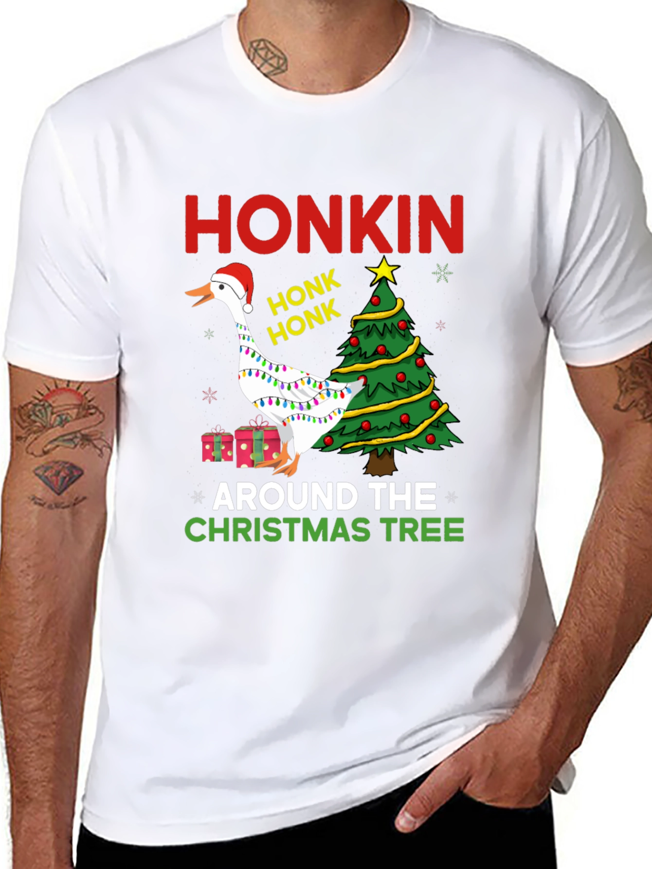Honkin Around the Christmas Tree T-Shirt