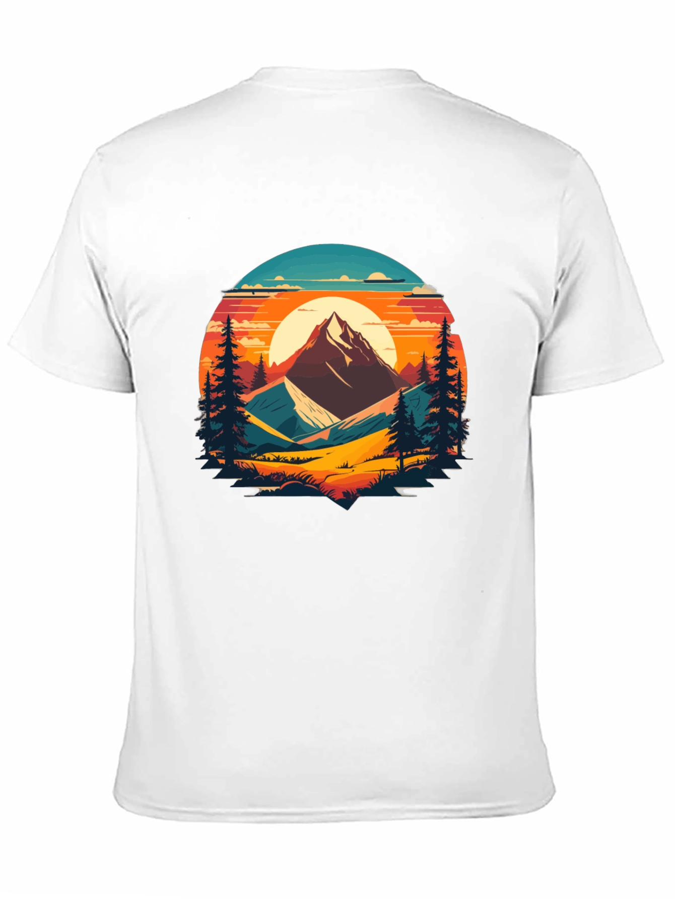 Mountain Sunset Graphic Tee - Nature Lovers T-Shirt