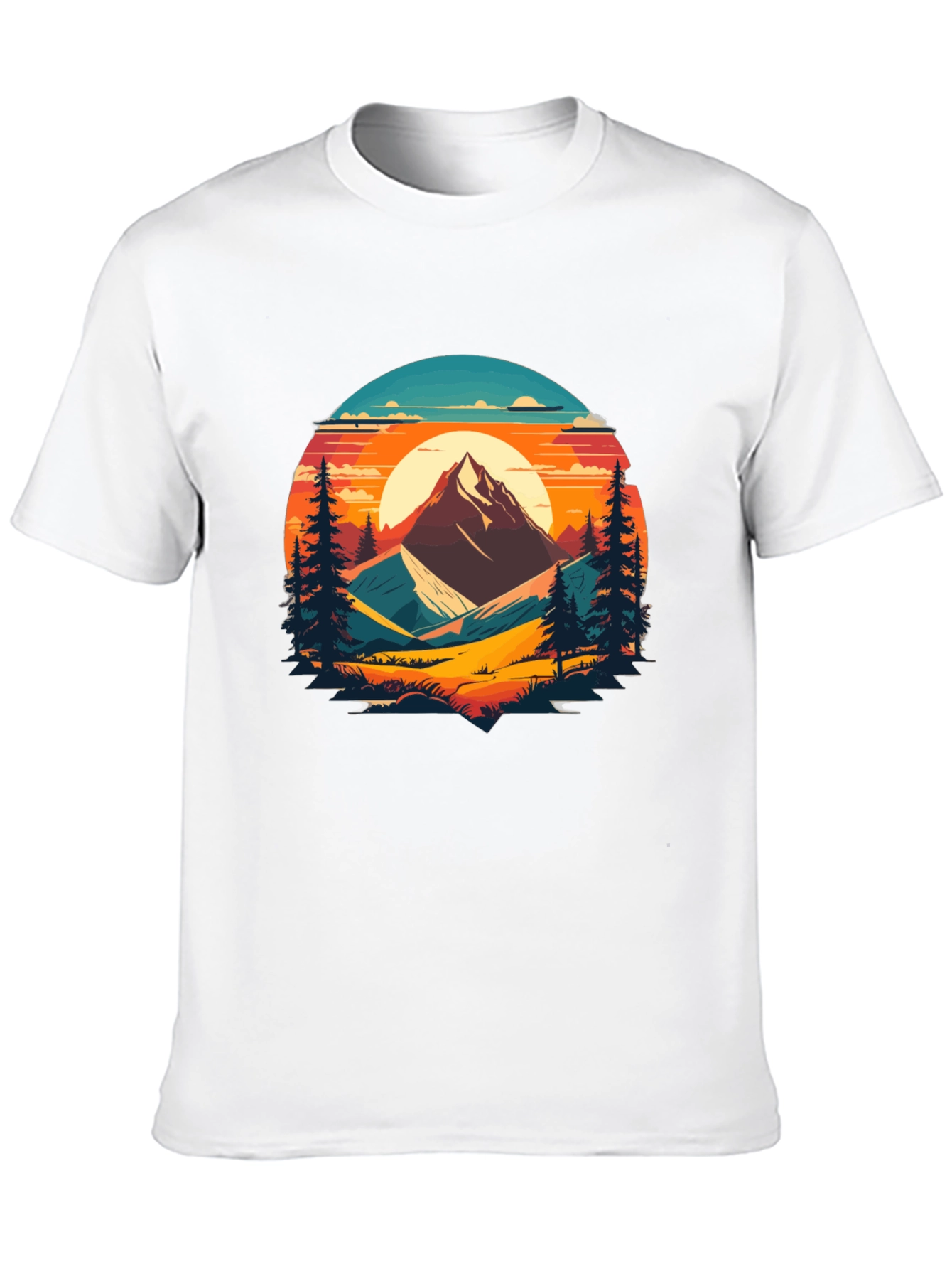 Mountain Sunset Graphic Tee - Nature Lovers T-Shirt