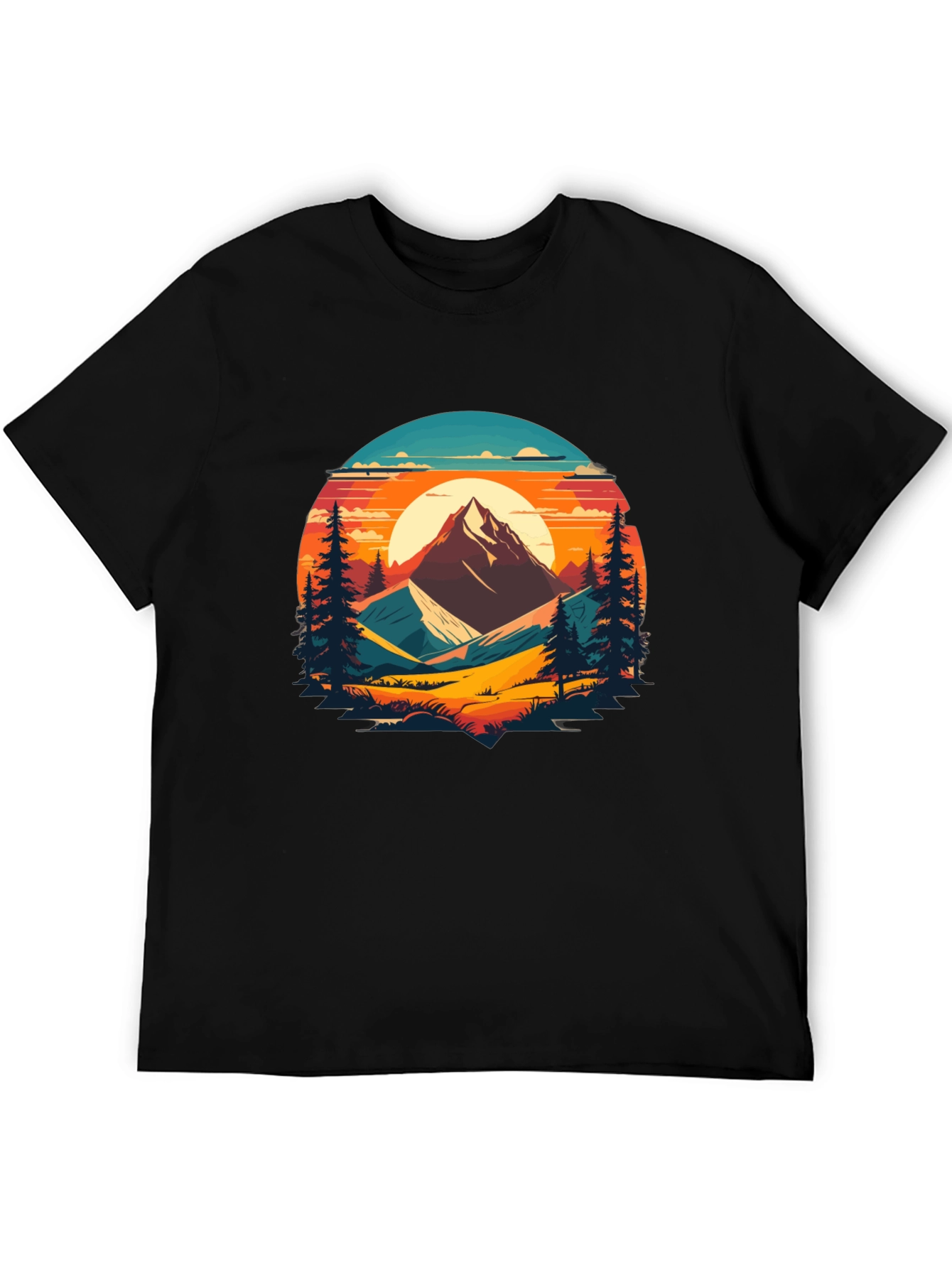 Mountain Sunset Graphic Tee - Nature Lovers T-Shirt