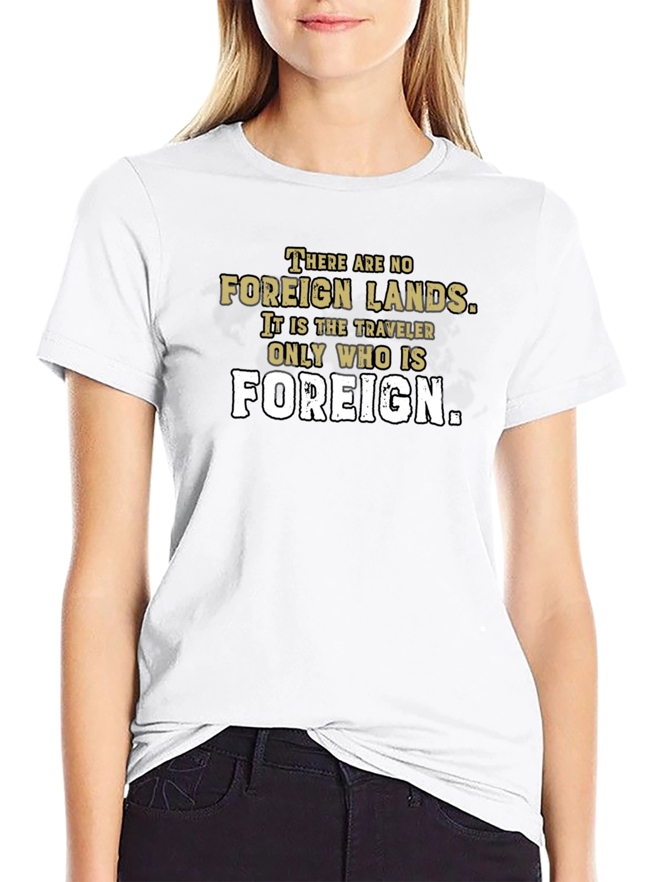 Foreign Lands Traveler T-Shirt - Black Graphic Tee