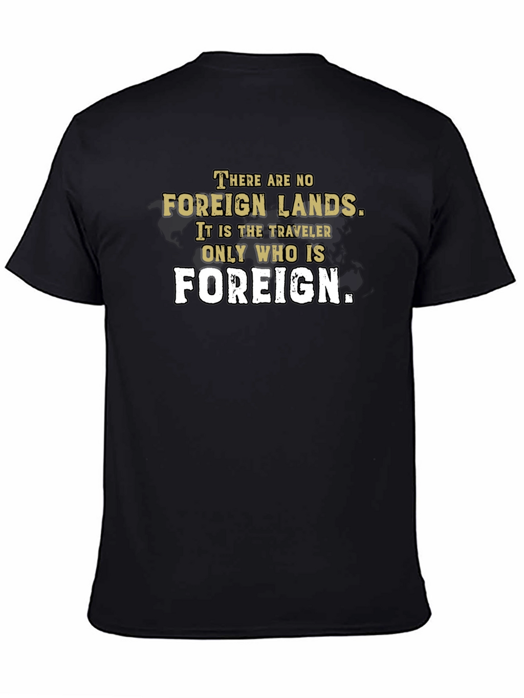 Foreign Lands Traveler T-Shirt - Black Graphic Tee
