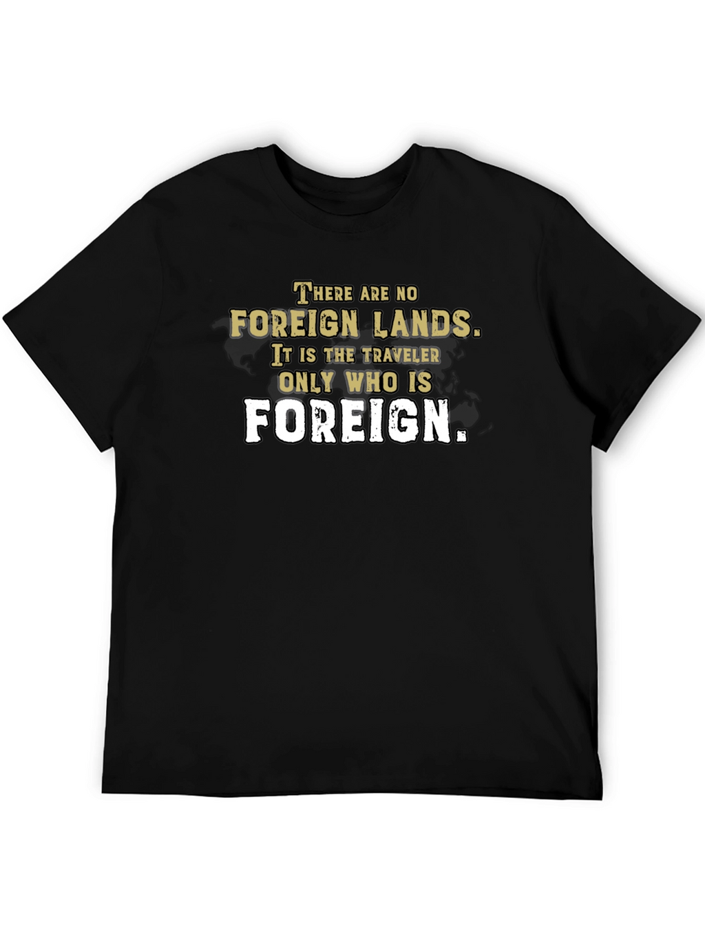 Foreign Lands Traveler T-Shirt - Black Graphic Tee