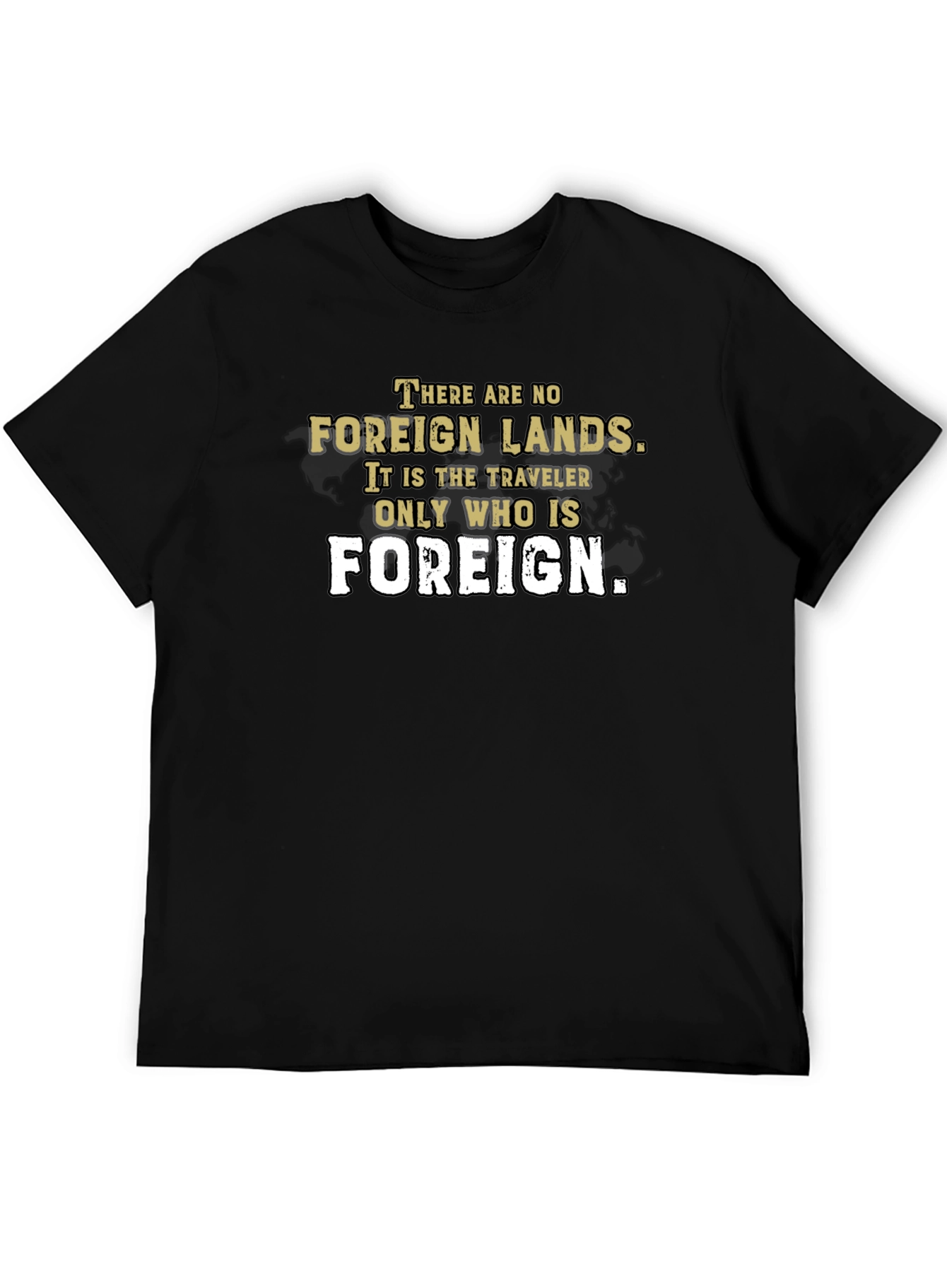 Foreign Lands Traveler T-Shirt - Black Graphic Tee