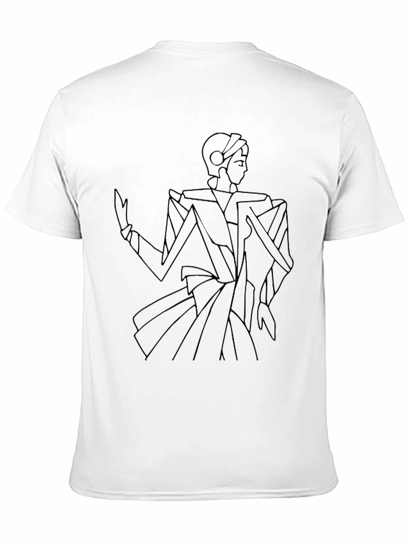 Geometric Figure Graphic Black Tee