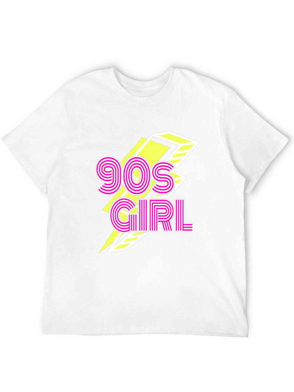 90s Girl Graphic Print Black T-Shirt