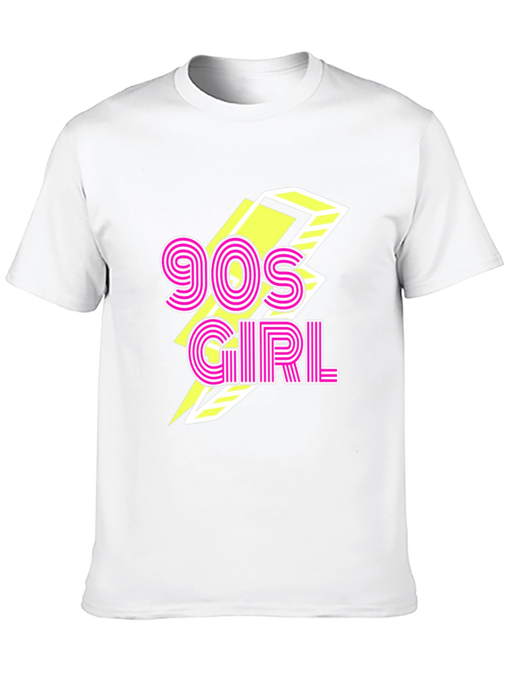 90s Girl Graphic Print Black T-Shirt