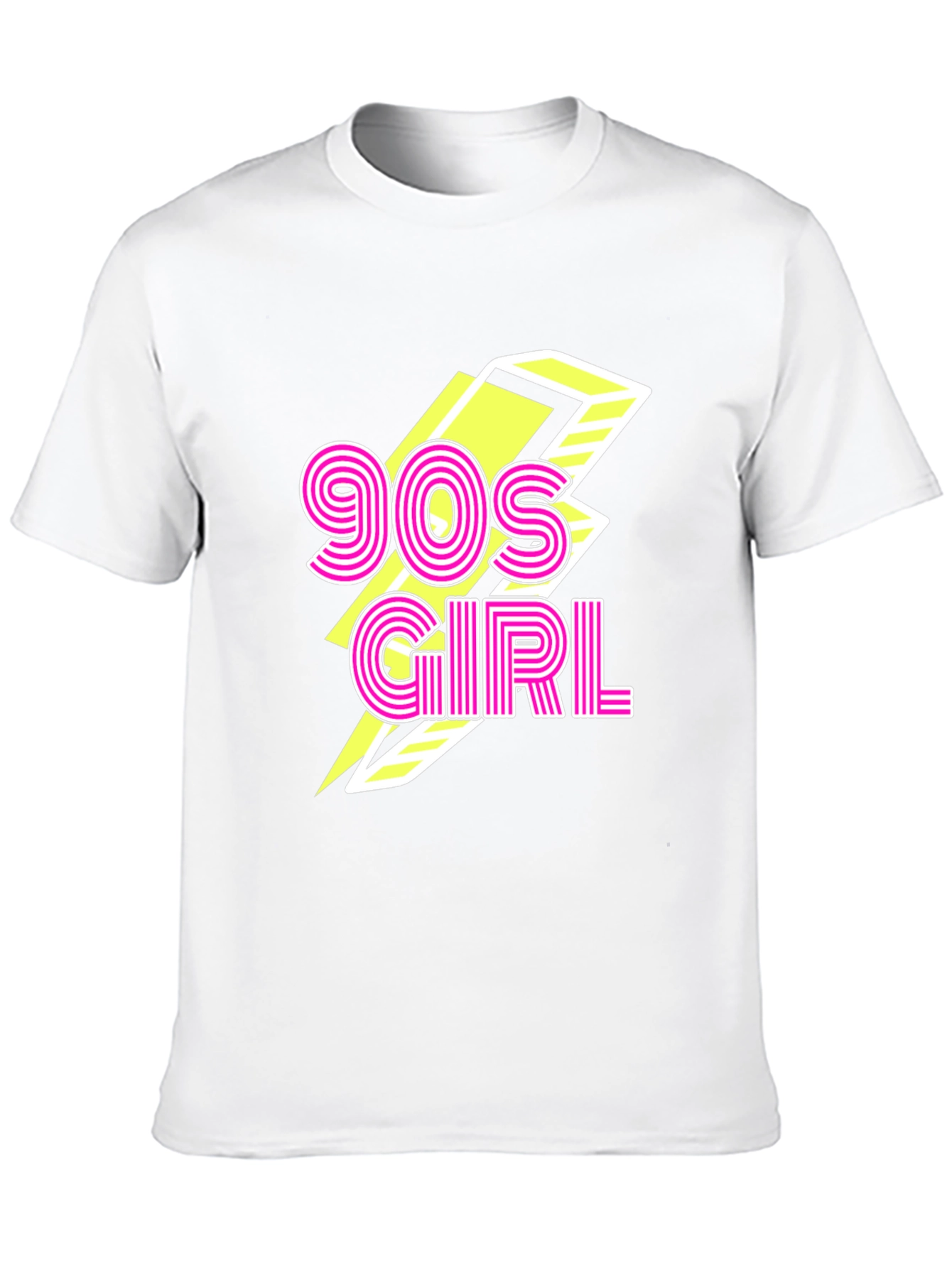 90s Girl Graphic Print Black T-Shirt