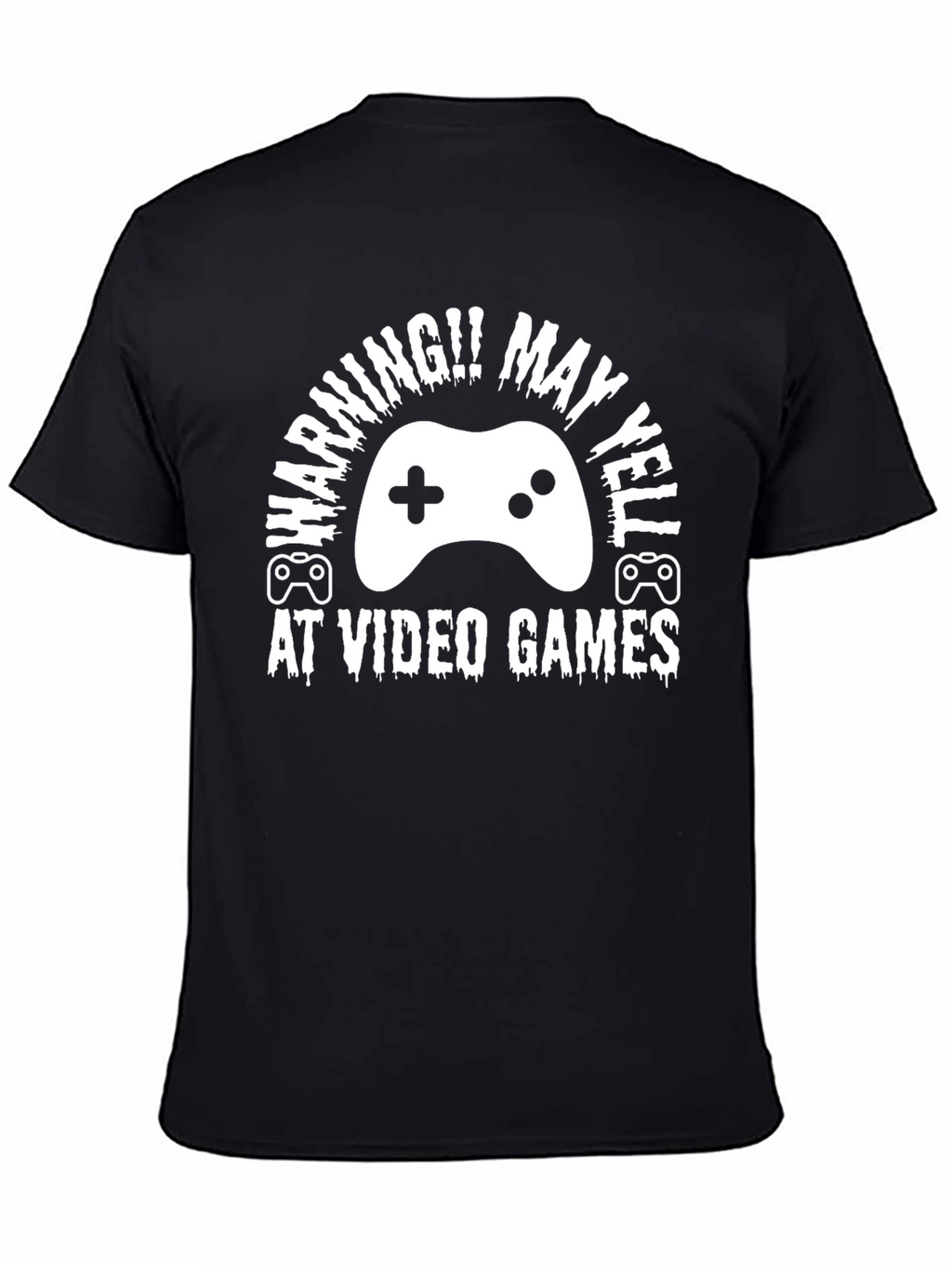 Warning May Yell At Video Games Black T-Shirt