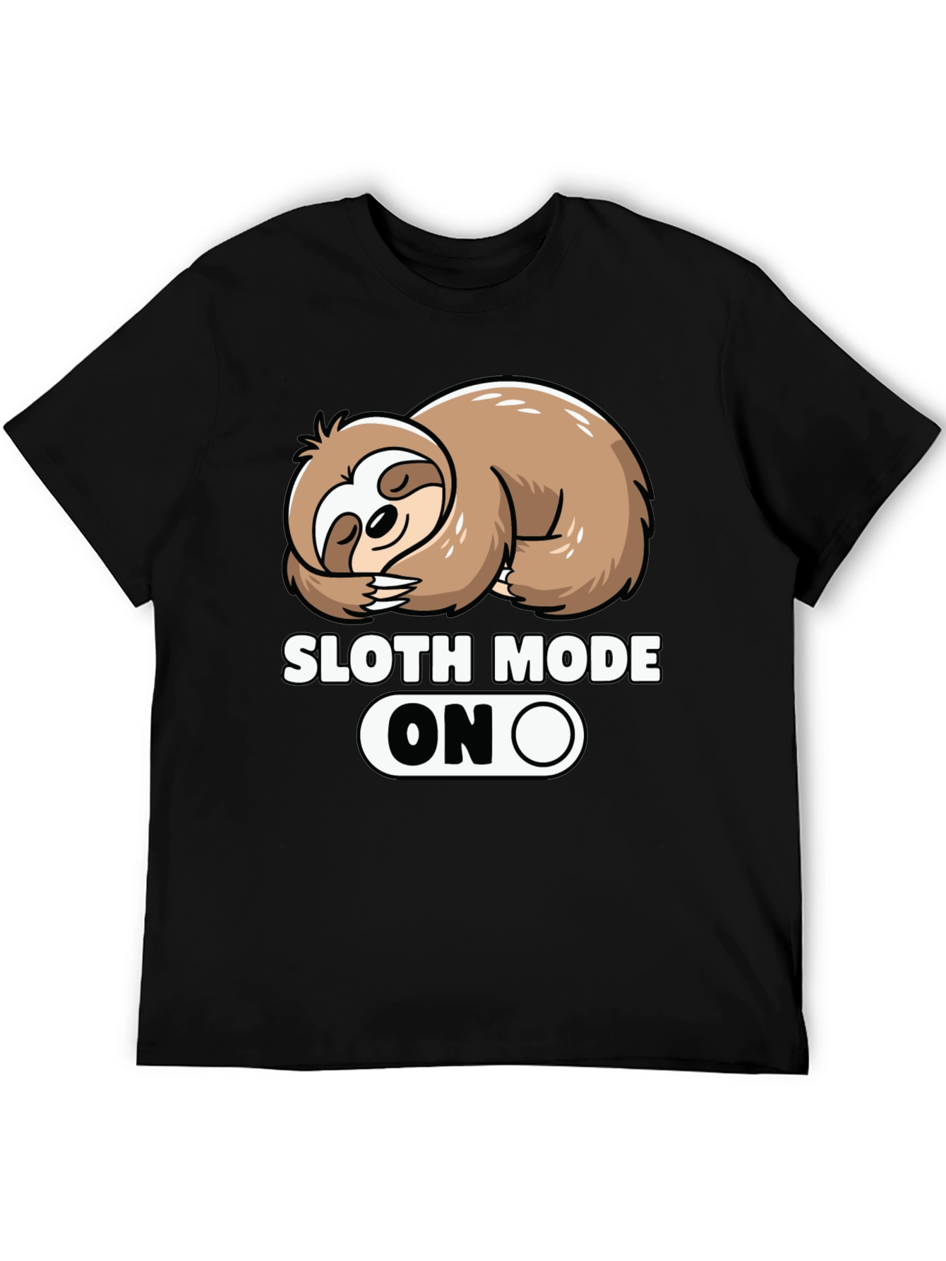 Sloth Mode ON Graphic Tee - Relaxed Style
