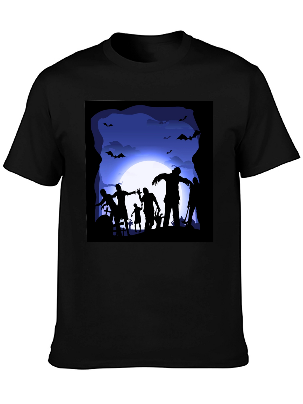 Zombie Halloween T-Shirt - Spooky Silhouette Design