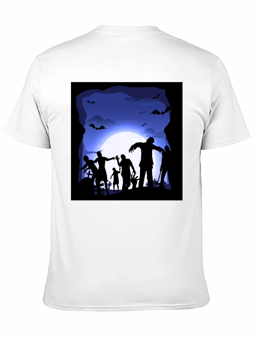 Zombie Halloween T-Shirt - Spooky Silhouette Design