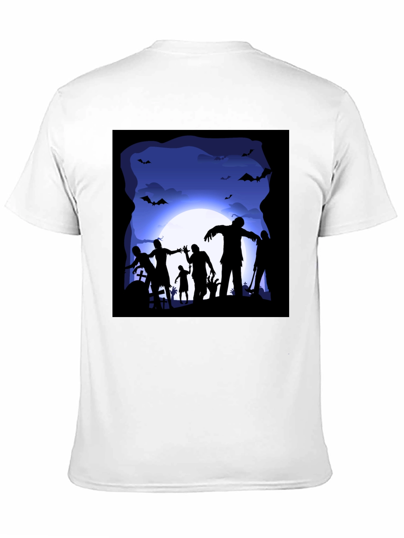 Zombie Halloween T-Shirt - Spooky Silhouette Design