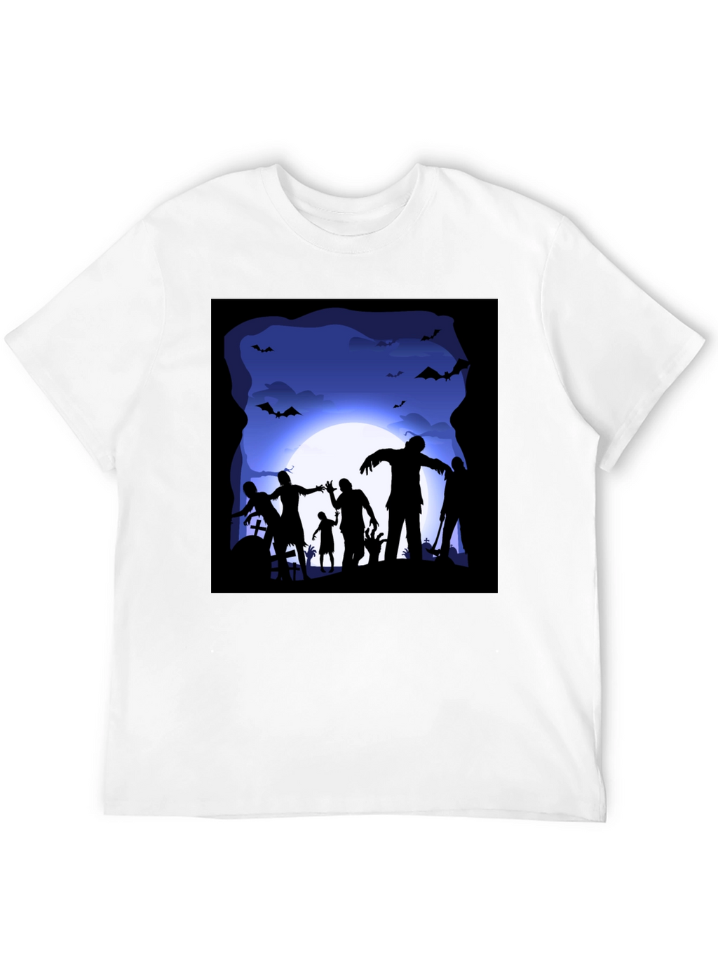 Zombie Halloween T-Shirt - Spooky Silhouette Design