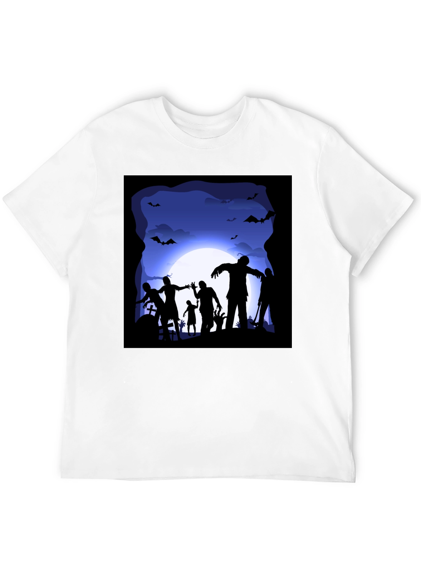 Zombie Halloween T-Shirt - Spooky Silhouette Design