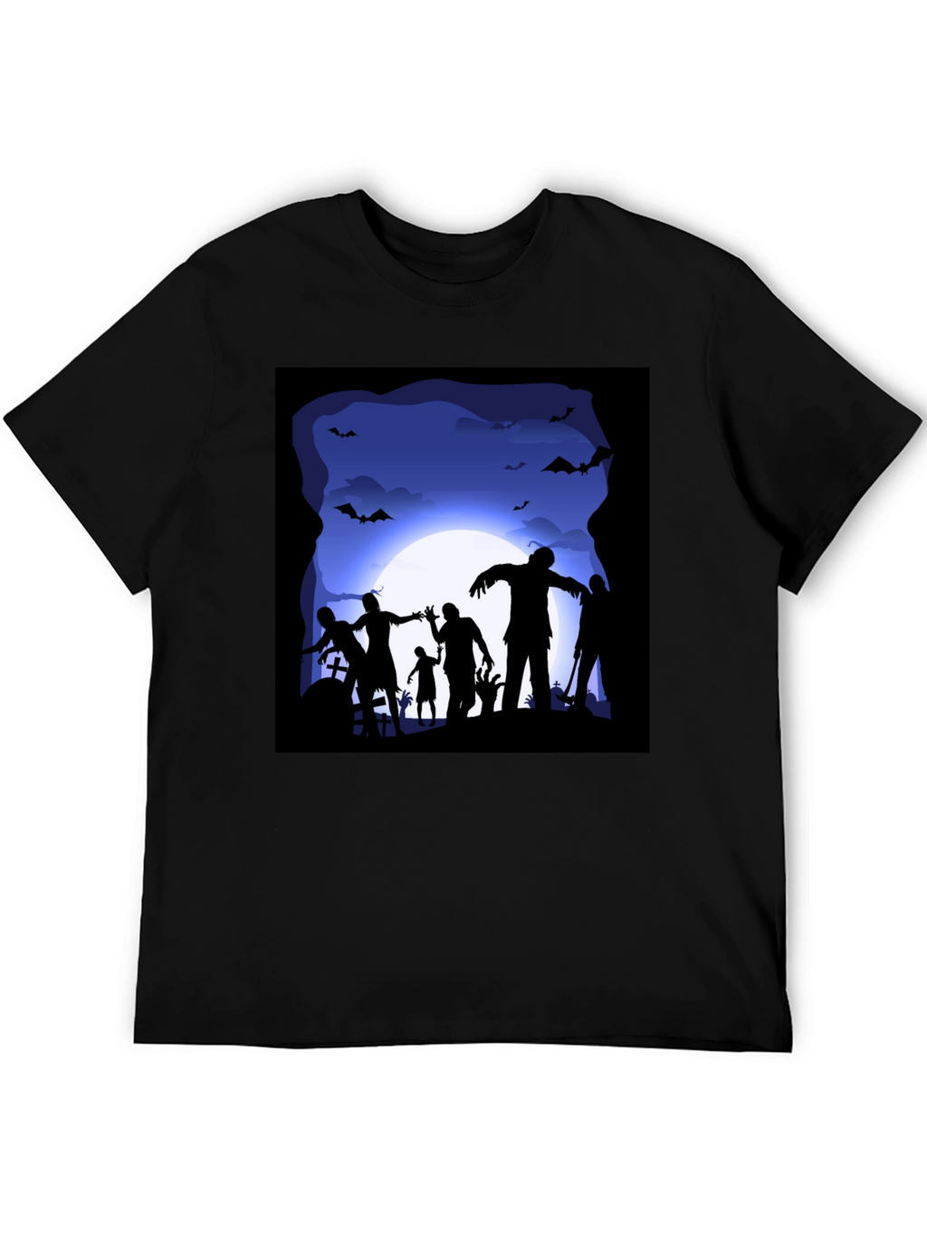 Zombie Halloween T-Shirt - Spooky Silhouette Design