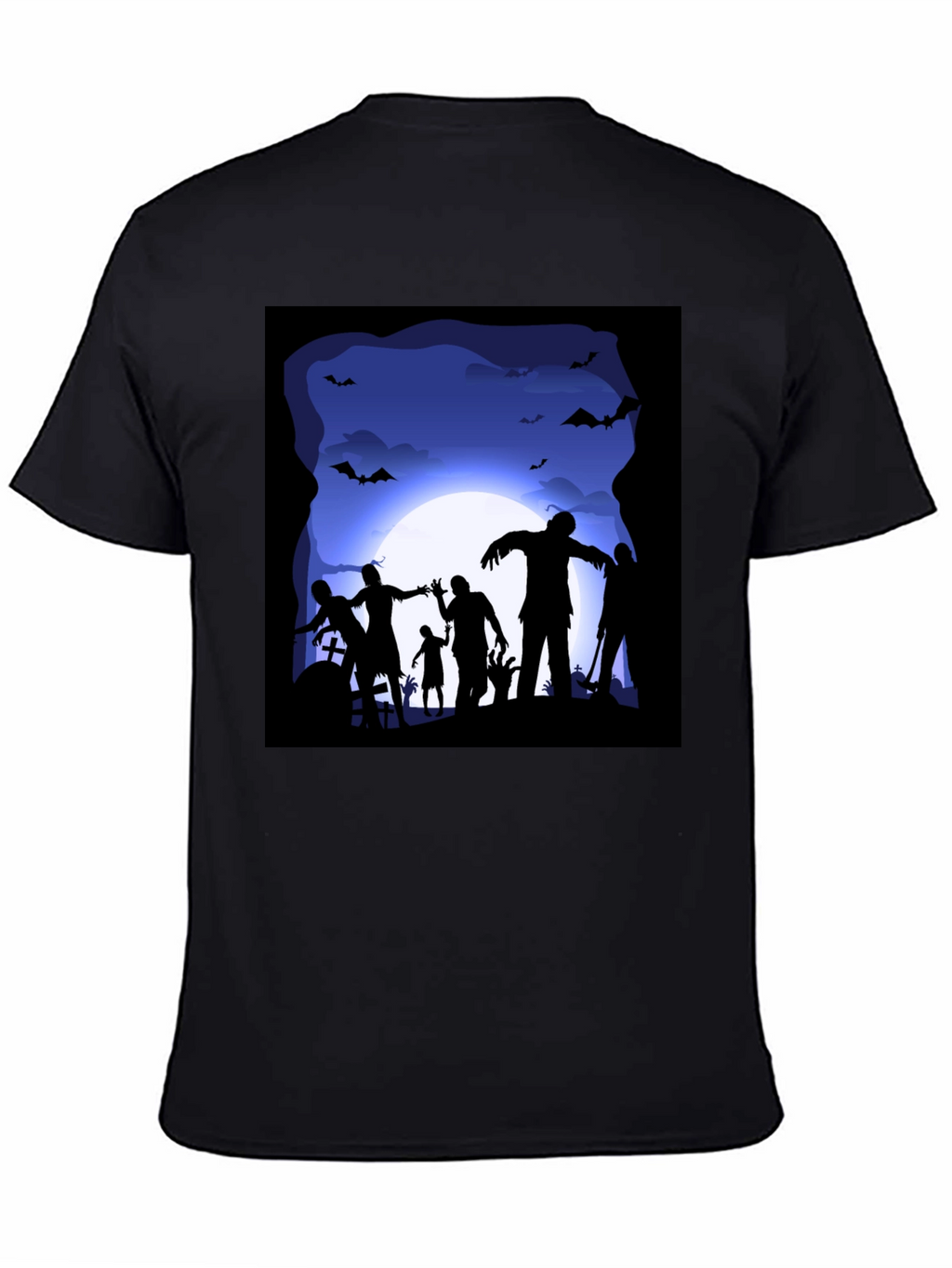 Zombie Halloween T-Shirt - Spooky Silhouette Design