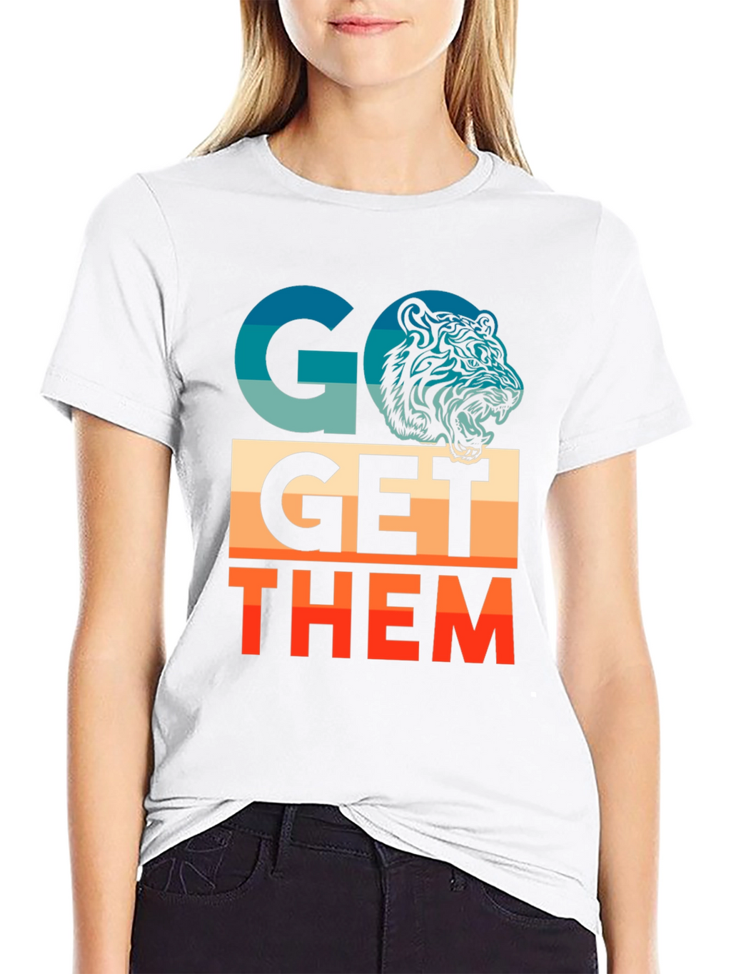 Go Get Them Tiger Graphic Tee - Motivational T-Shirt