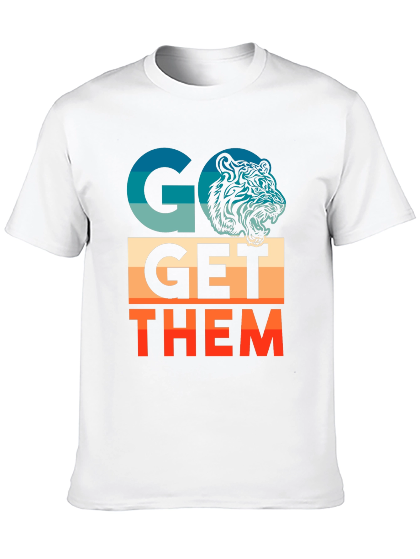 Go Get Them Tiger Graphic Tee - Motivational T-Shirt