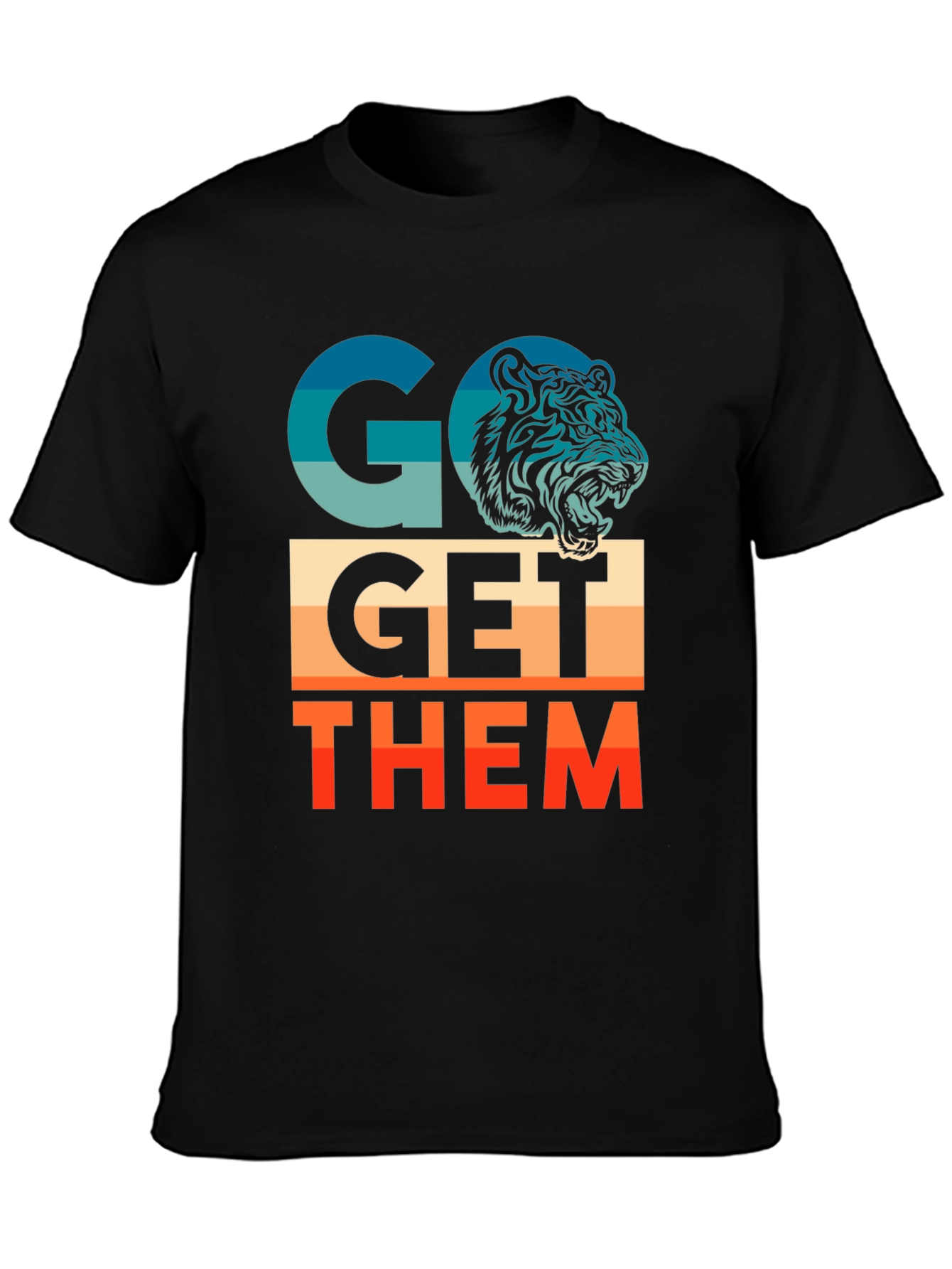 Go Get Them Tiger Graphic Tee - Motivational T-Shirt