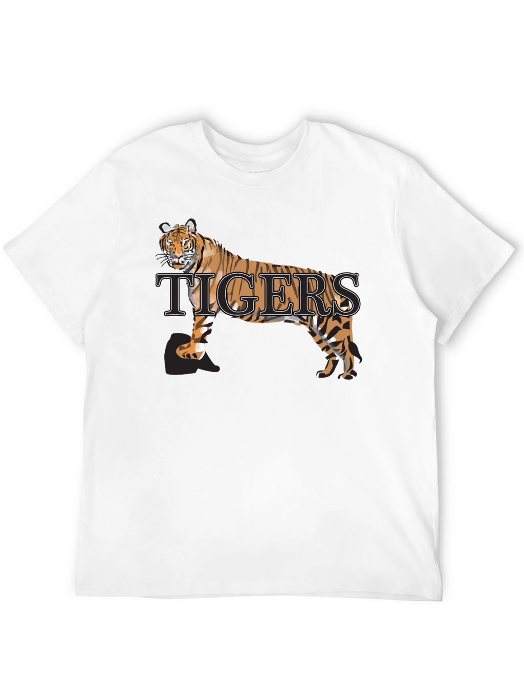 Tigers Graphic Print Crew Neck Tee