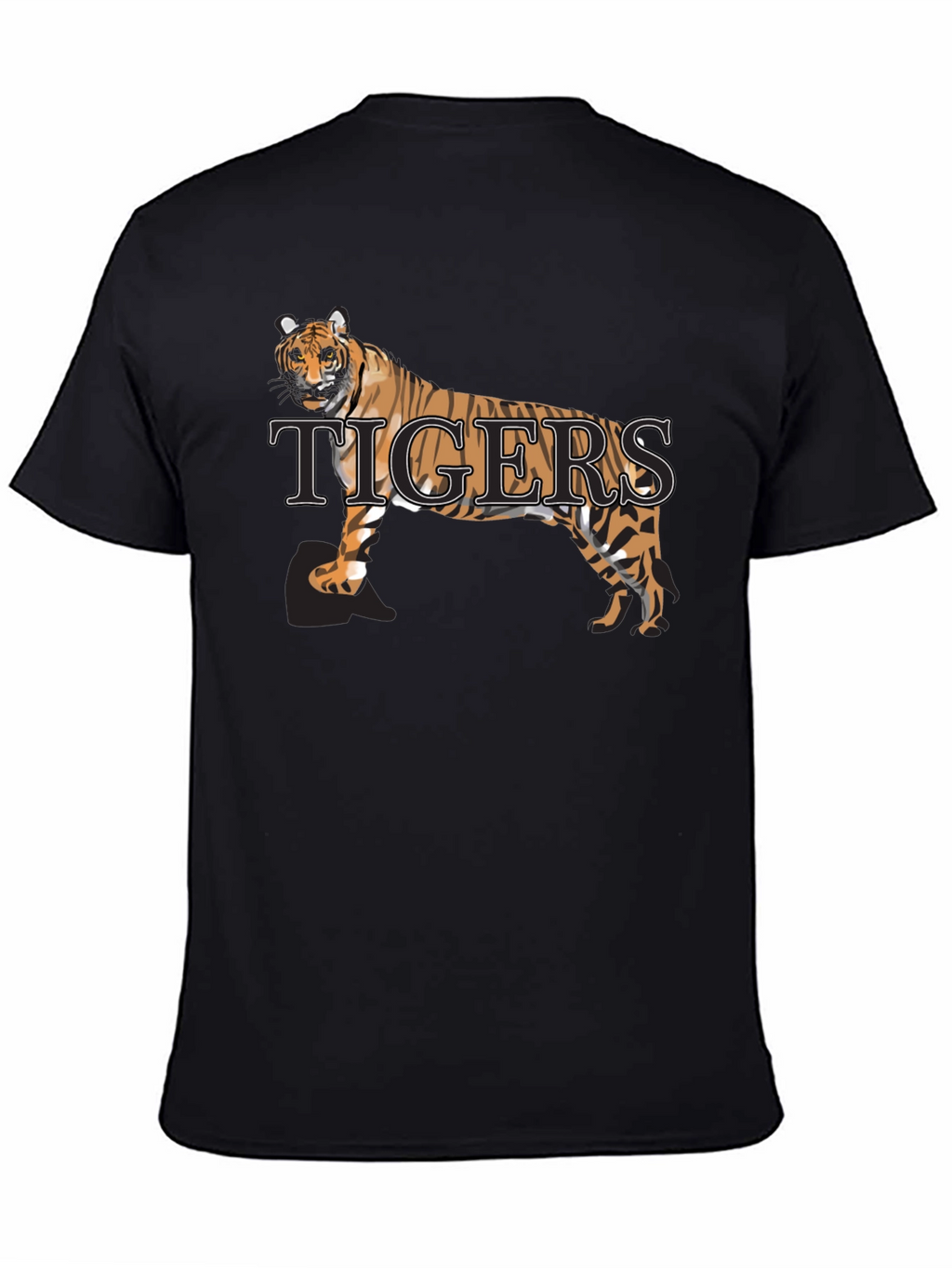Tigers Graphic Print Crew Neck Tee