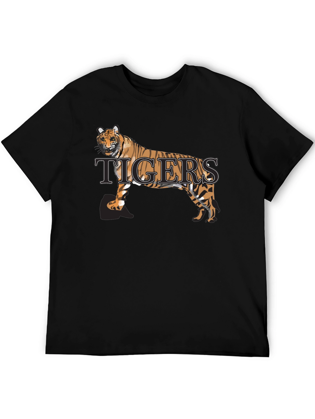 Tigers Graphic Print Crew Neck Tee