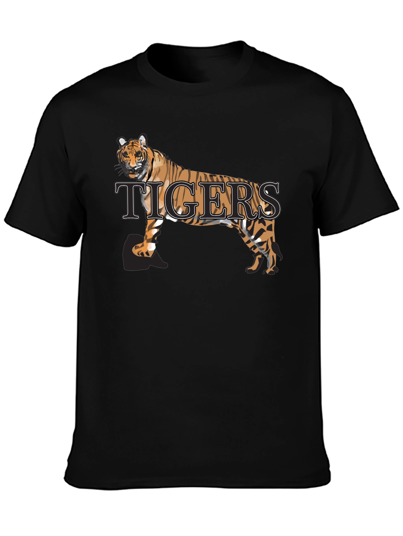 Tigers Graphic Print Crew Neck Tee