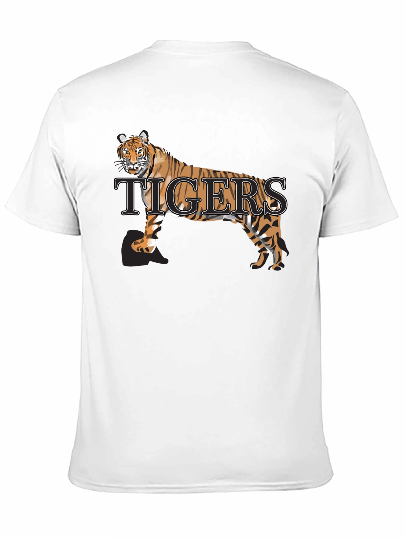 Tigers Graphic Print Crew Neck Tee