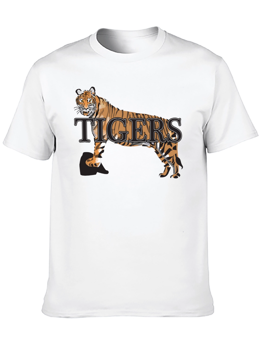 Tigers Graphic Print Crew Neck Tee