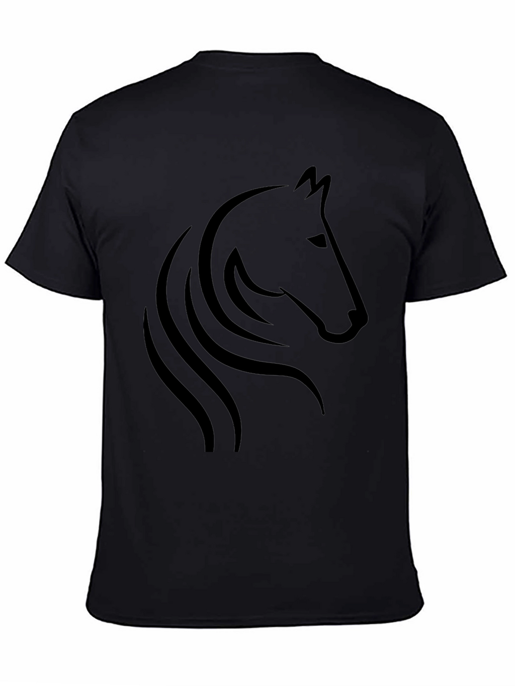 Black Horse Graphic T-Shirt - Stylish Mens Tee